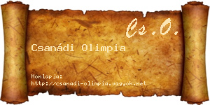 Csanádi Olimpia névjegykártya