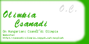 olimpia csanadi business card